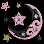 tp02sTattoo Pink S Moon 22x22mm 540